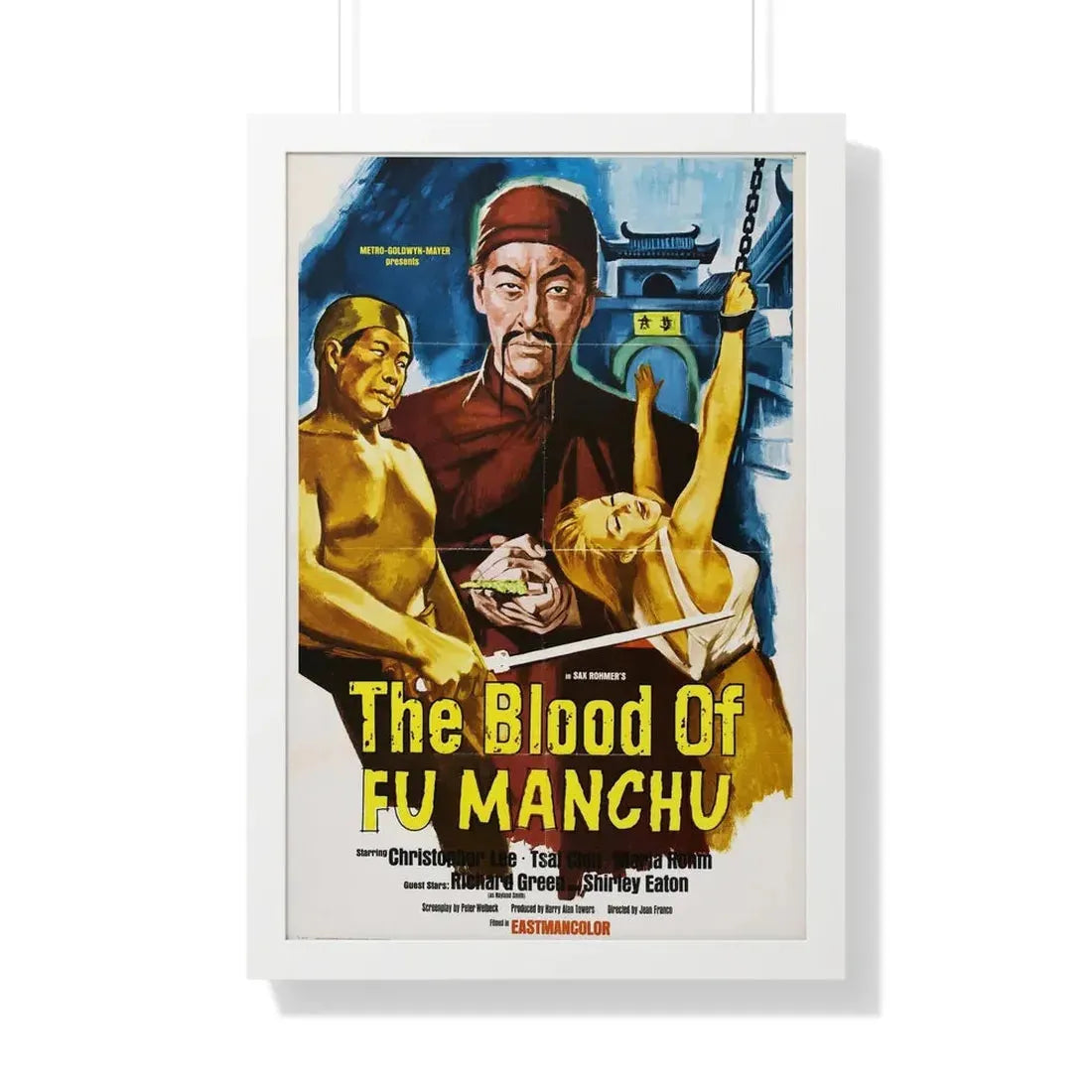 THE BLOOD OF FU-MANCHU 1968 - Framed Movie Poster 20" x 30" White - The Sticker Space