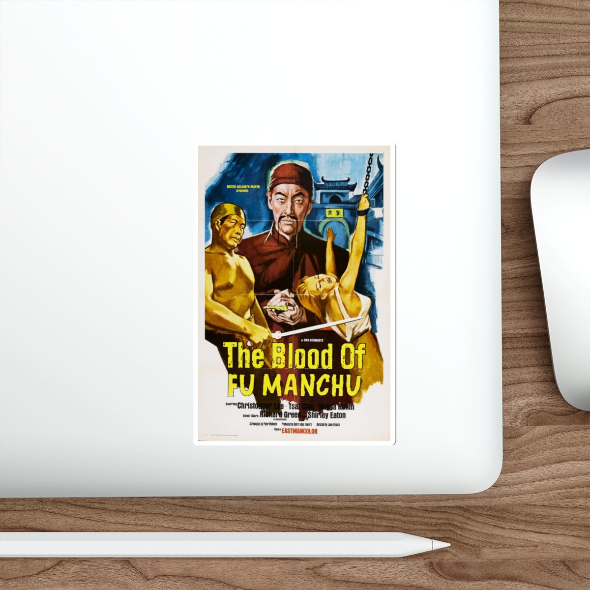 THE BLOOD OF FU-MANCHU 1968 Movie Poster STICKER Vinyl Die-Cut Decal-The Sticker Space