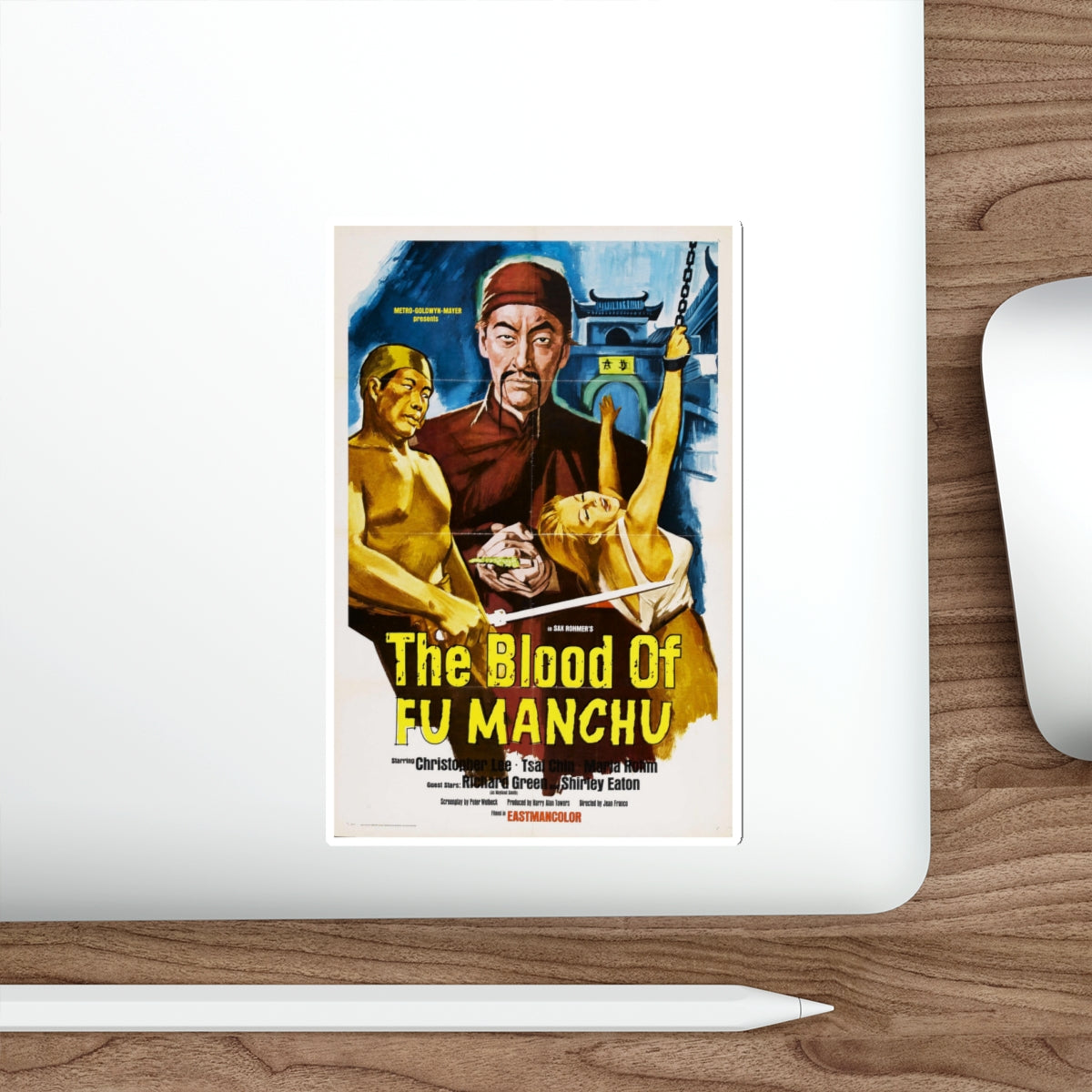 THE BLOOD OF FU-MANCHU 1968 Movie Poster STICKER Vinyl Die-Cut Decal-The Sticker Space