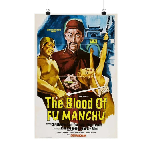 THE BLOOD OF FU-MANCHU 1968 - Paper Movie Poster 12″ x 18″ Matte - The Sticker Space