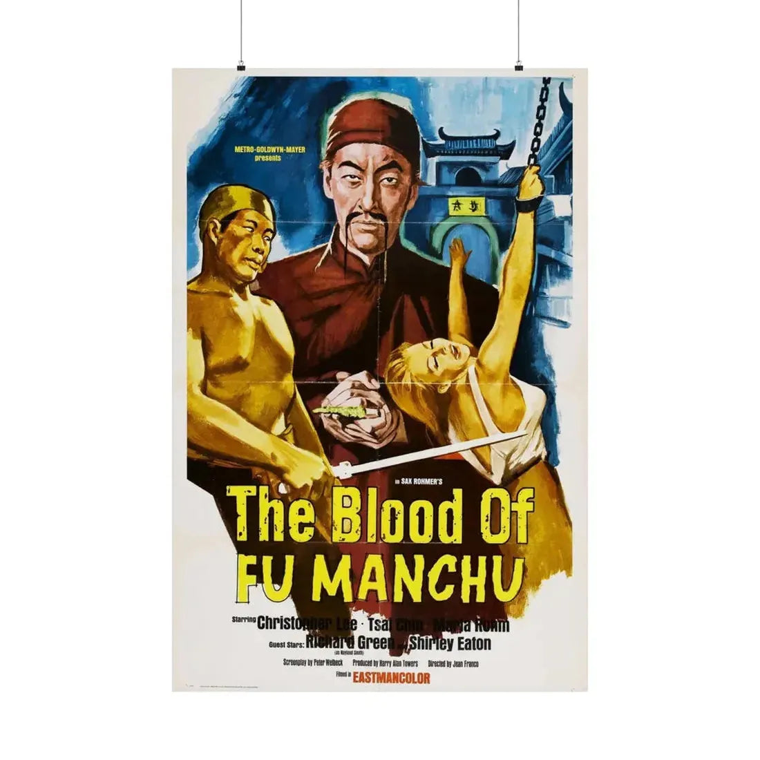 THE BLOOD OF FU-MANCHU 1968 - Paper Movie Poster 36" x 54" Matte - The Sticker Space