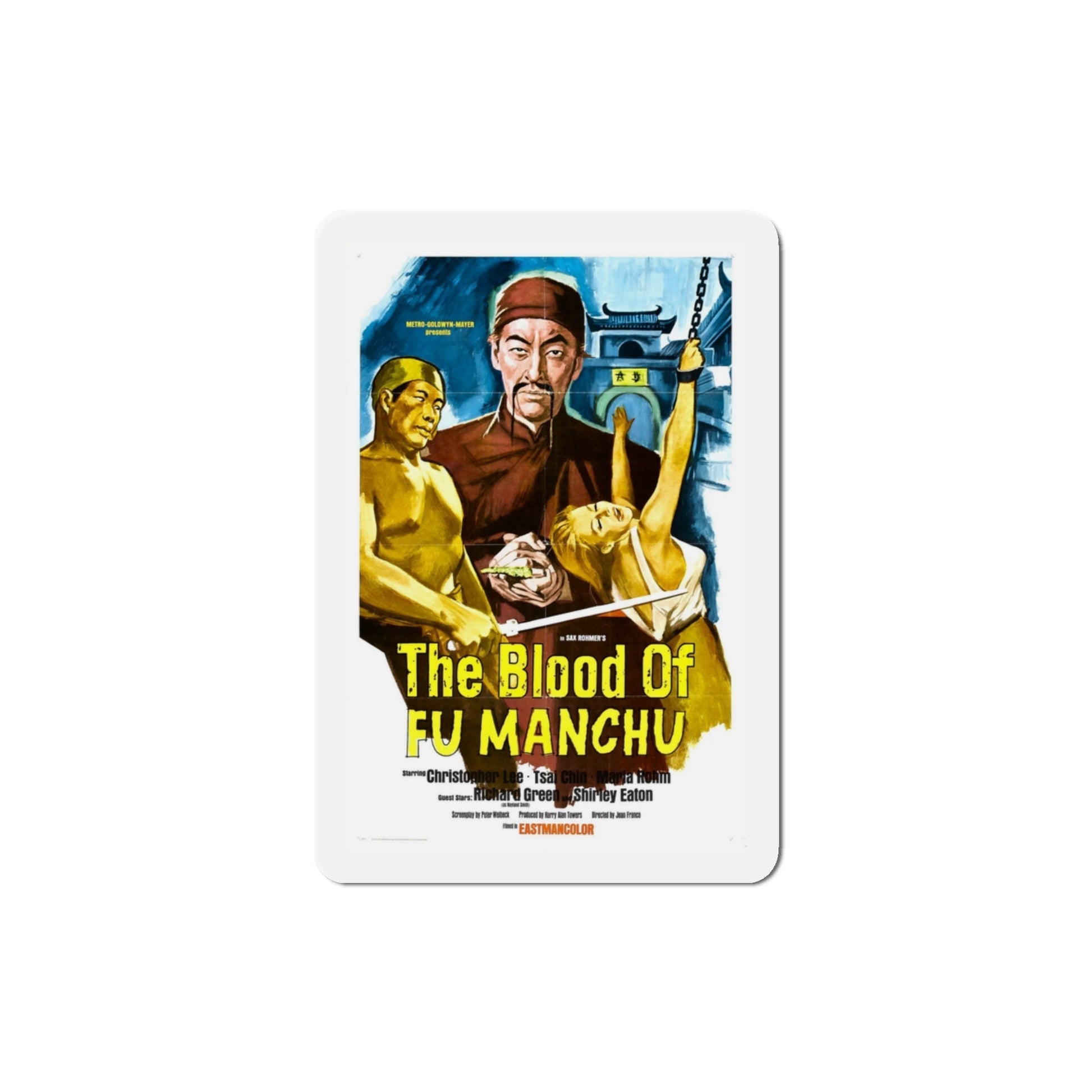 The Blood of Fu Manchu 1969 Movie Poster Die-Cut Magnet-3 Inch-The Sticker Space