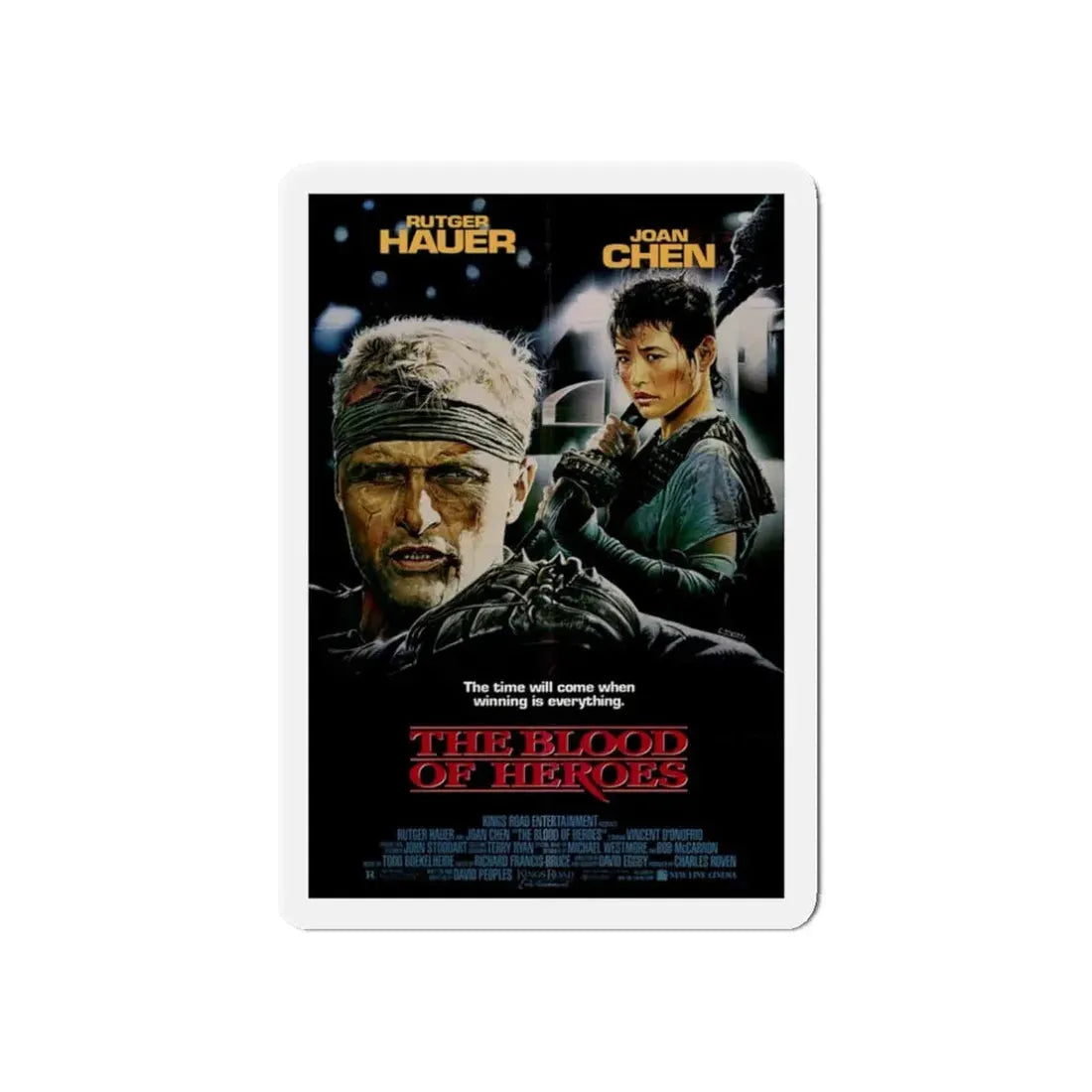 THE BLOOD OF HEROES (SALUTE OF THE JUGGER) 1969 Movie Poster - Refrigerator Magnet 3 Inch Die-Cut - The Sticker Space