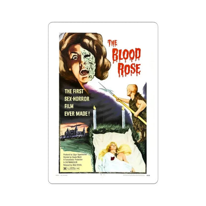 THE BLOOD ROSE 1970 Movie Poster - STICKER Vinyl Kiss-Cut Decal 6 Inch White - The Sticker Space
