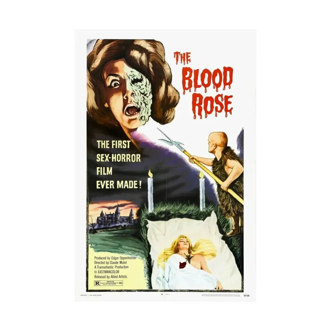 THE BLOOD ROSE 1970 - Paper Movie Poster - The Sticker Space