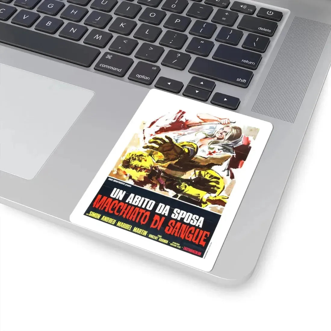THE BLOOD SPATTERED BRIDE (ITALIAN) 1972 Movie Poster - STICKER Vinyl Kiss-Cut Decal - The Sticker Space