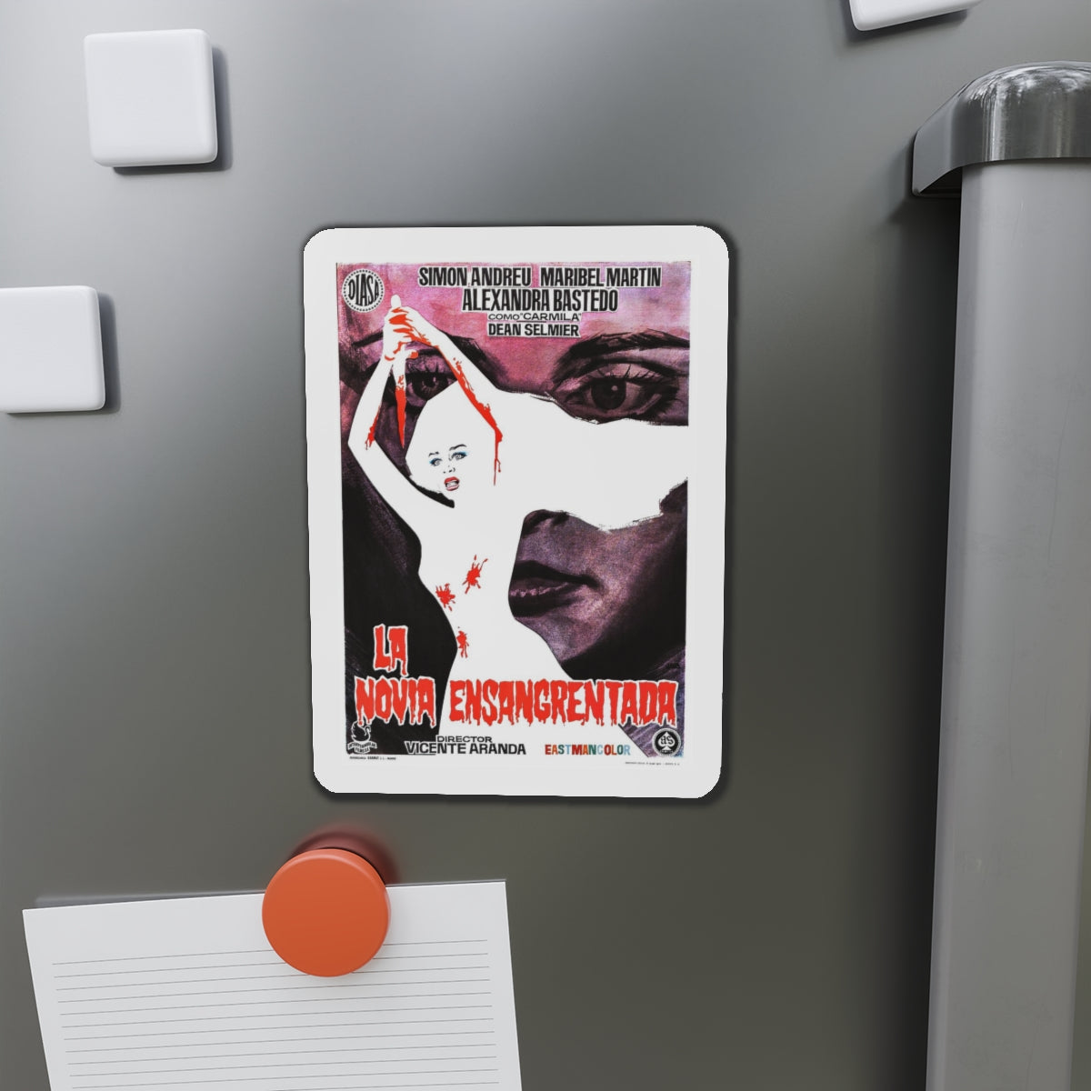 THE BLOOD SPATTERED BRIDE (SPAIN) 1972 Movie Poster - Refrigerator Magnet-The Sticker Space