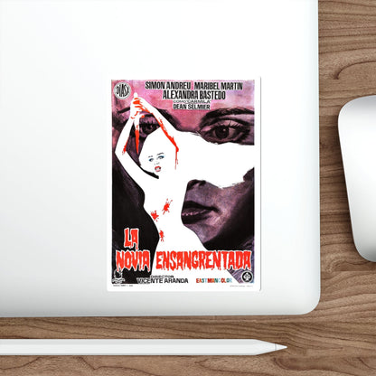 THE BLOOD SPATTERED BRIDE (SPAIN) 1972 Movie Poster STICKER Vinyl Die-Cut Decal-The Sticker Space