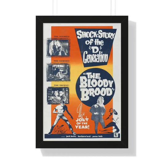 THE BLOODY BROOD 1959 - Framed Movie Poster 16″ x 24″ Black - The Sticker Space