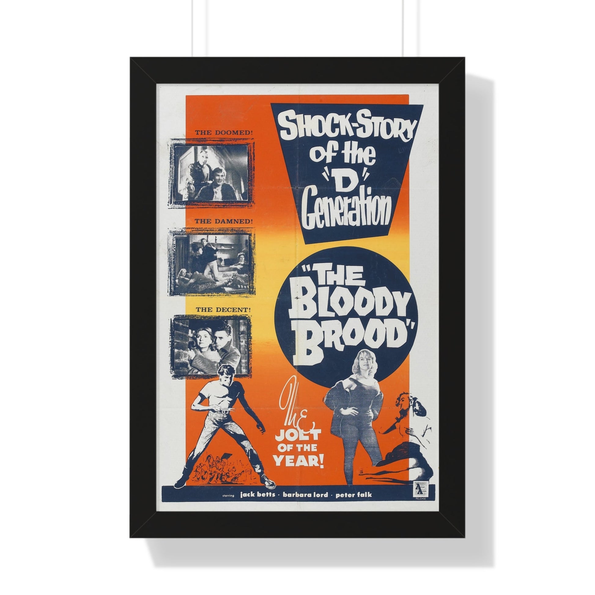 THE BLOODY BROOD 1959 - Framed Movie Poster-16″ x 24″-The Sticker Space