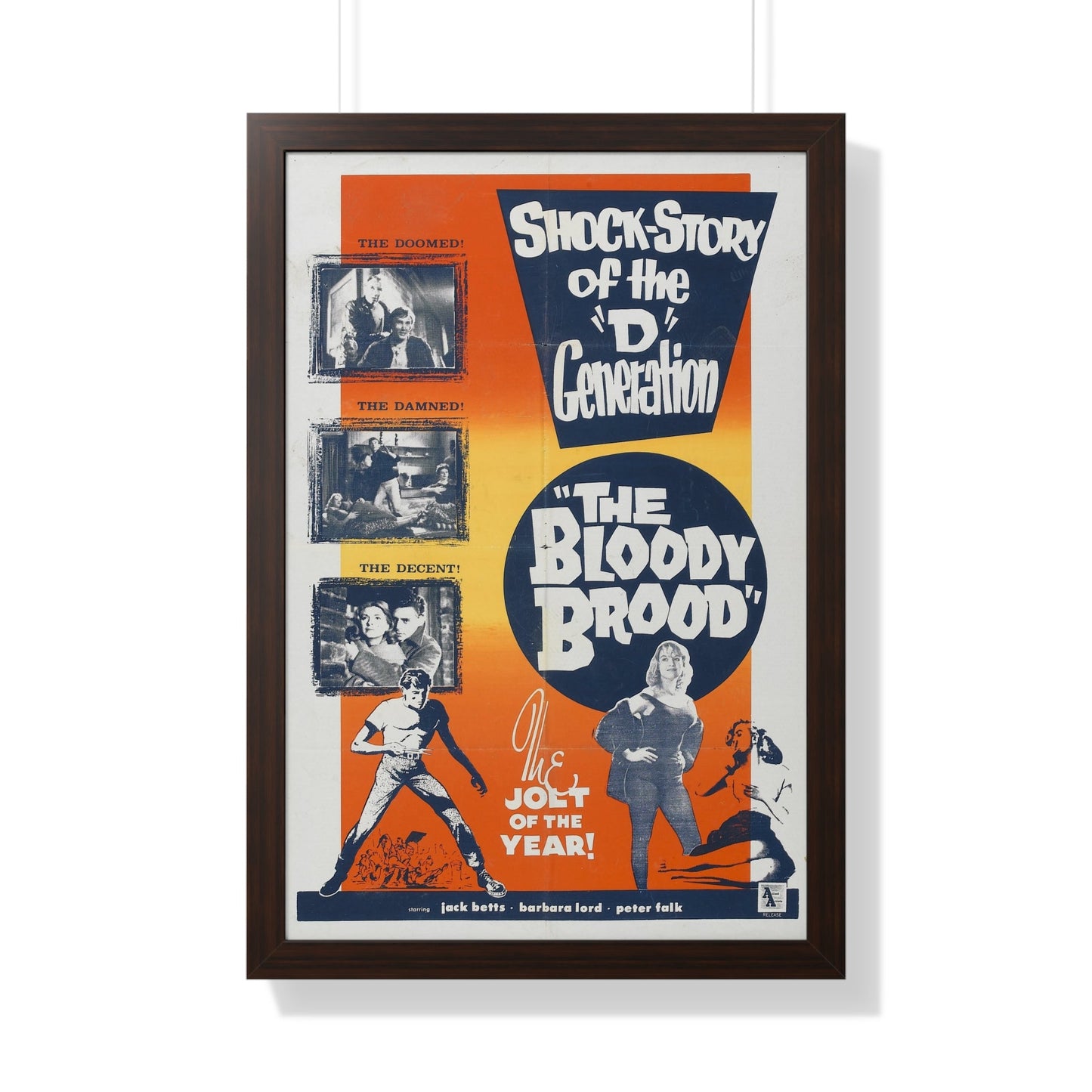 THE BLOODY BROOD 1959 - Framed Movie Poster-20" x 30"-The Sticker Space