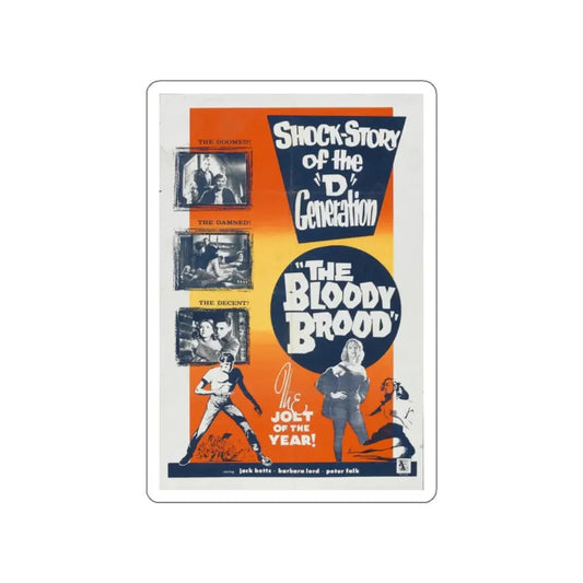THE BLOODY BROOD 1959 Movie Poster STICKER Vinyl Die-Cut Decal 2 Inch - The Sticker Space