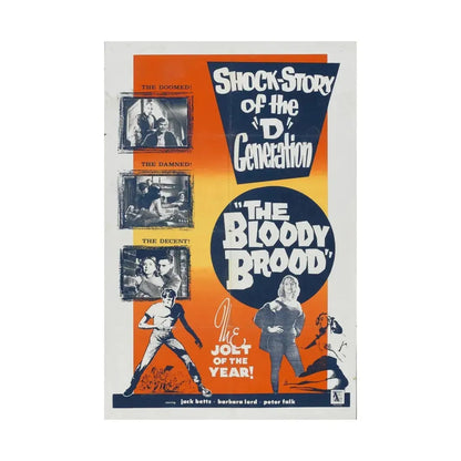 THE BLOODY BROOD 1959 - Paper Movie Poster - The Sticker Space