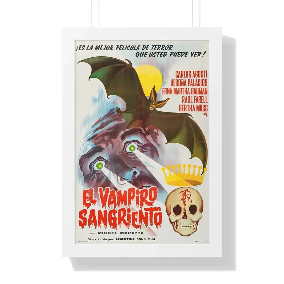 THE BLOODY VAMPIRE 1962 - Framed Movie Poster 16″ x 24″ White - The Sticker Space