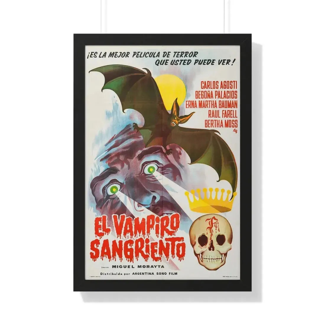 THE BLOODY VAMPIRE 1962 - Framed Movie Poster 20" x 30" Black - The Sticker Space