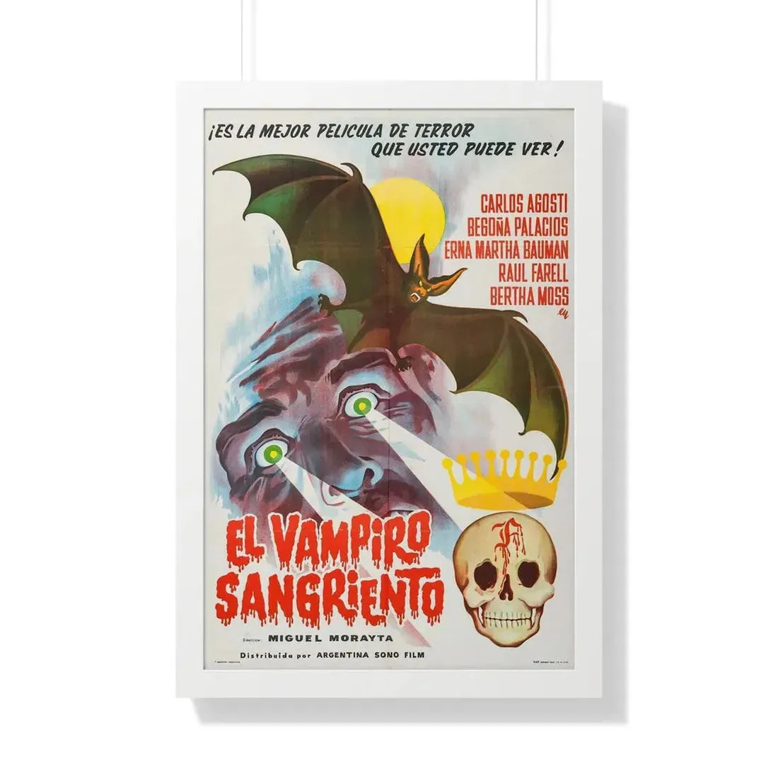 THE BLOODY VAMPIRE 1962 - Framed Movie Poster 20" x 30" White - The Sticker Space