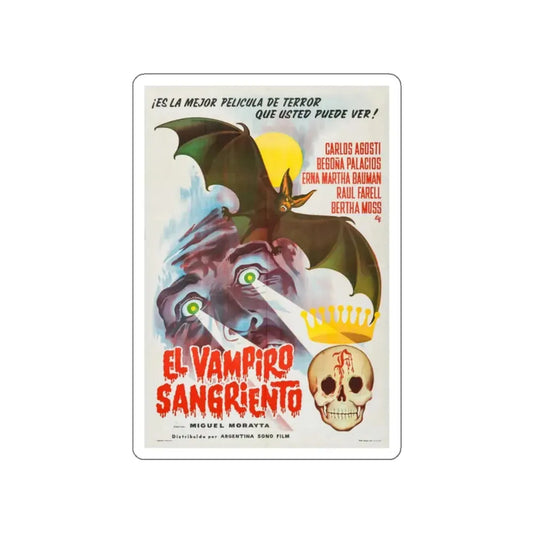 THE BLOODY VAMPIRE 1962 Movie Poster STICKER Vinyl Die-Cut Decal 2 Inch - The Sticker Space