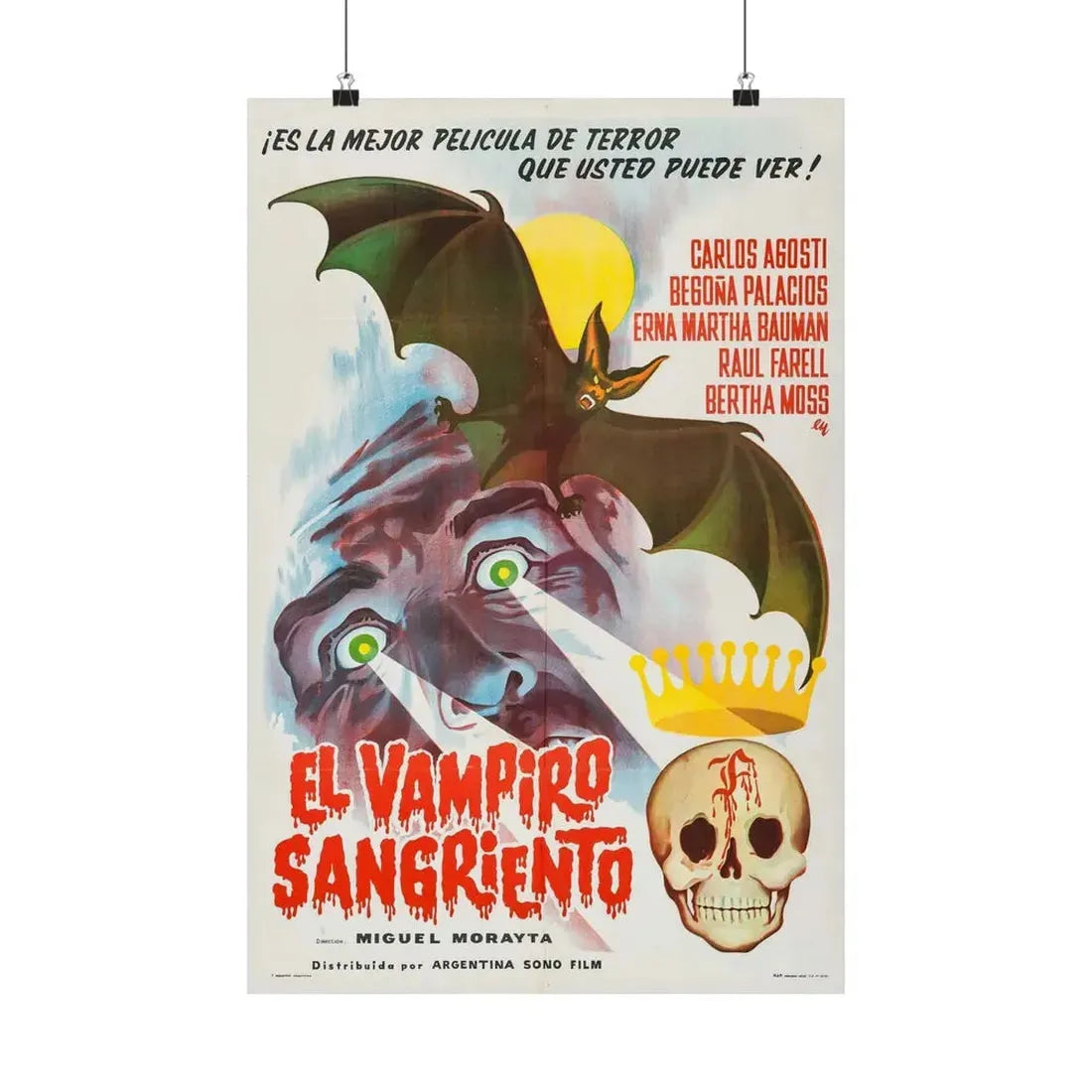 THE BLOODY VAMPIRE 1962 - Paper Movie Poster 16″ x 24″ Matte - The Sticker Space