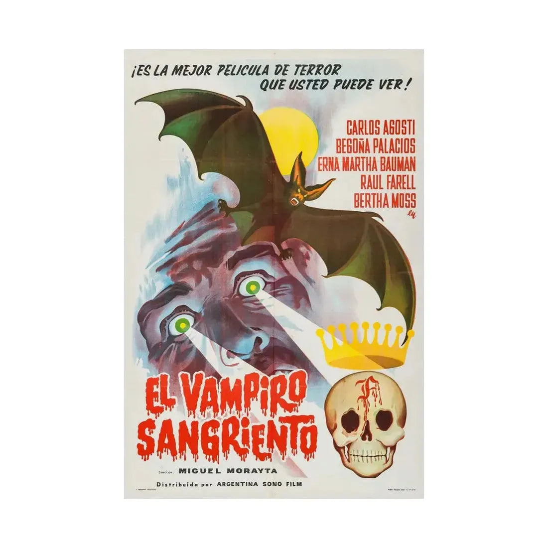 THE BLOODY VAMPIRE 1962 - Paper Movie Poster - The Sticker Space