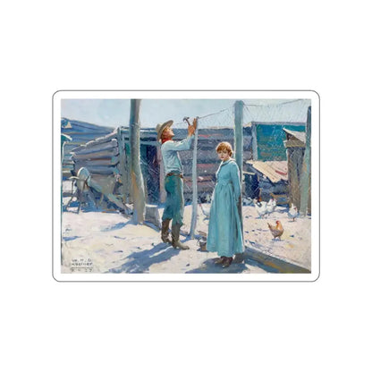 The Blow Hard, 1927 (Magazine Illustration) STICKER Vinyl Die-Cut Decal White Die-Cut 3 Inch - The Sticker Space