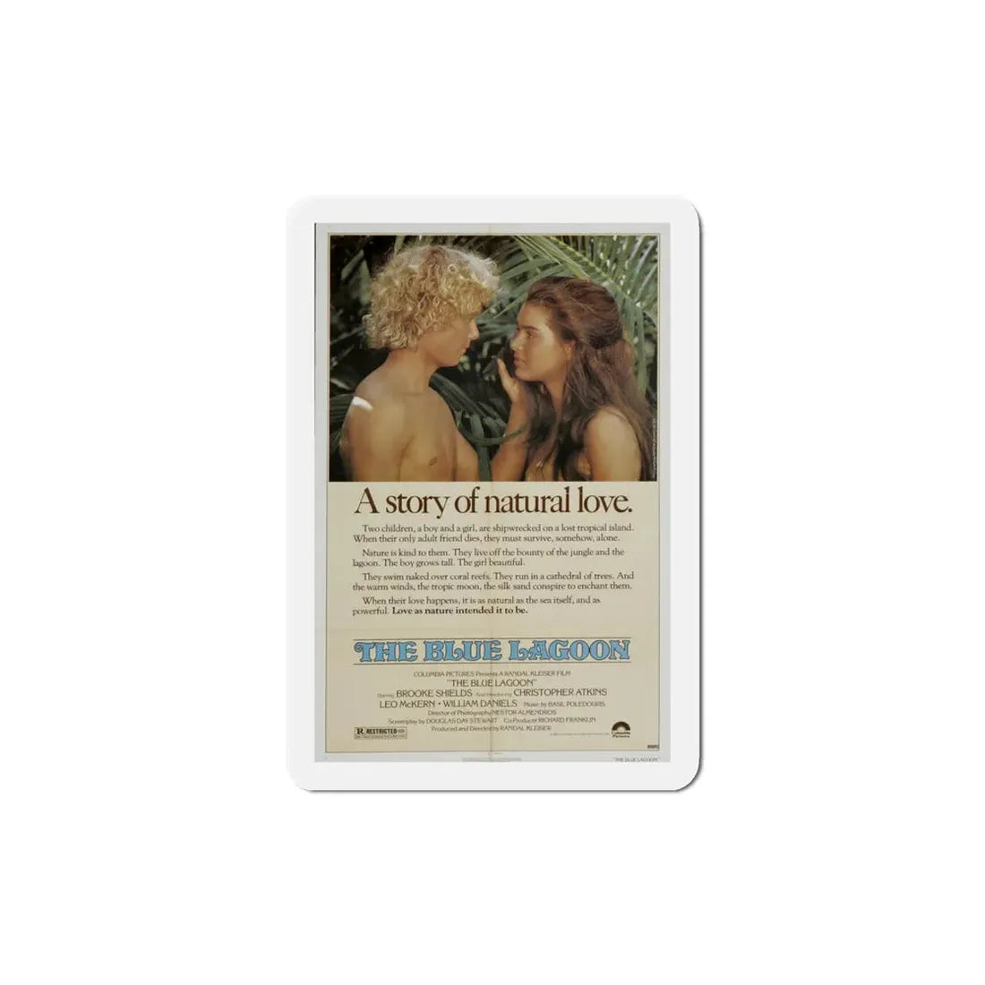 The Blue Lagoon 1980 Movie Poster Refrigerator Magnet 4 Inch - The Sticker Space