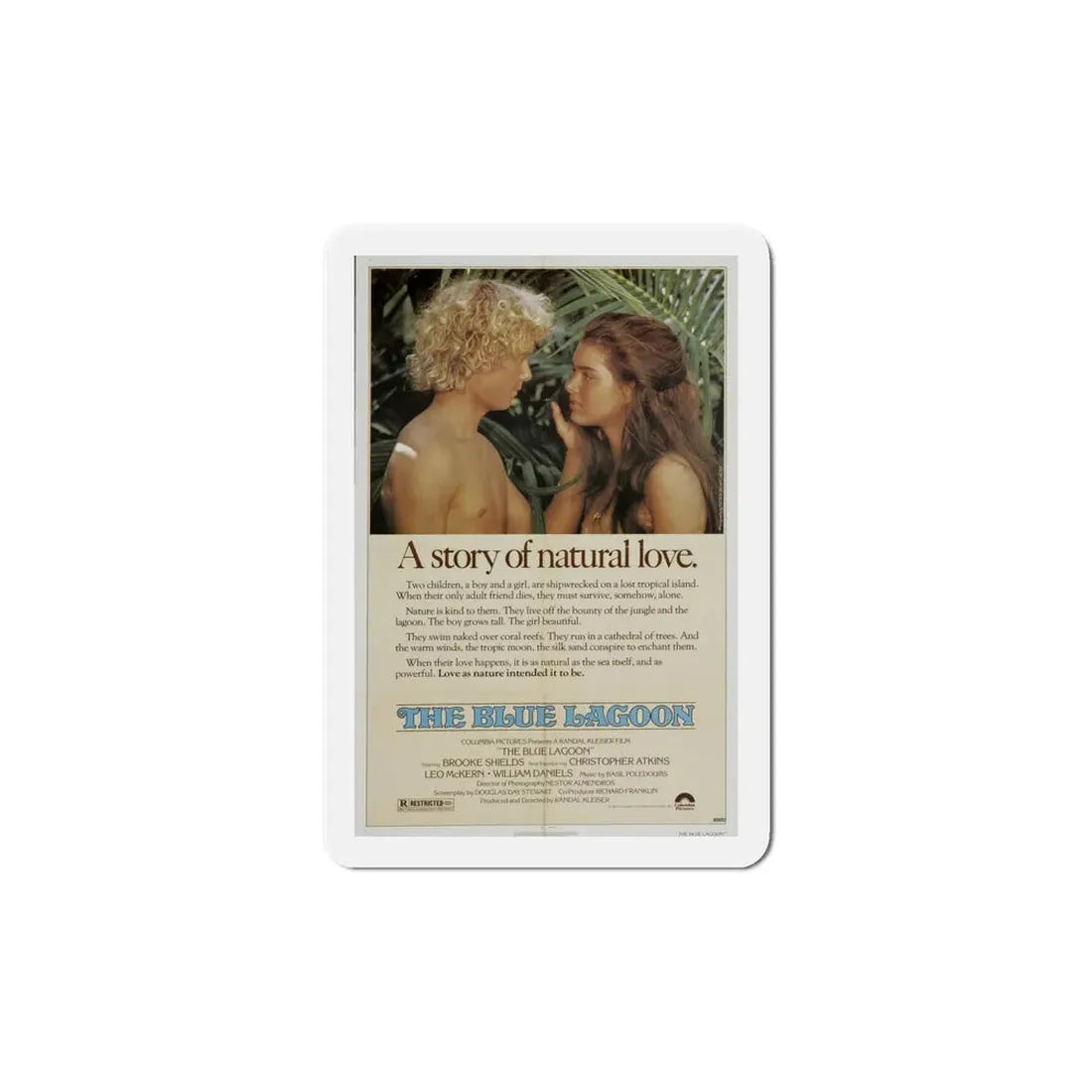 The Blue Lagoon 1980 Movie Poster Refrigerator Magnet 6 Inch - The Sticker Space