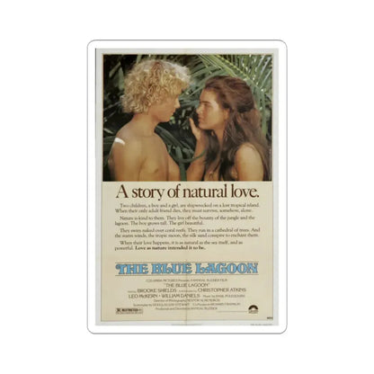 The Blue Lagoon 1980 Movie Poster - STICKER Vinyl Kiss-Cut Decal 2 Inch White - The Sticker Space