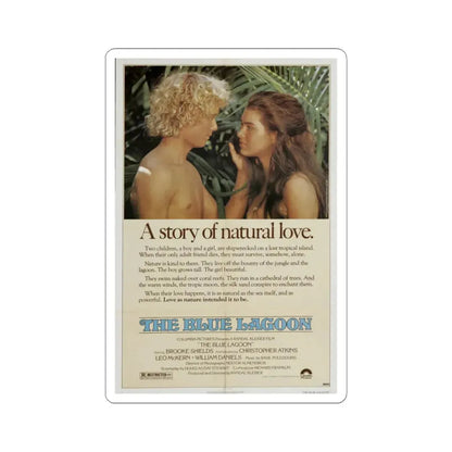 The Blue Lagoon 1980 Movie Poster - STICKER Vinyl Kiss-Cut Decal 3 Inch White - The Sticker Space