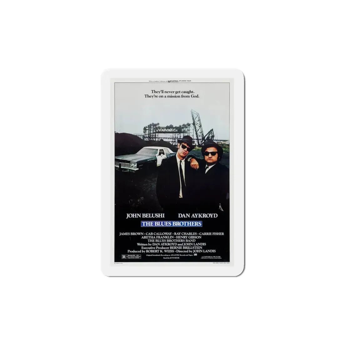 The Blues Brothers 1980 Movie Poster Refrigerator Magnet 4 Inch - The Sticker Space