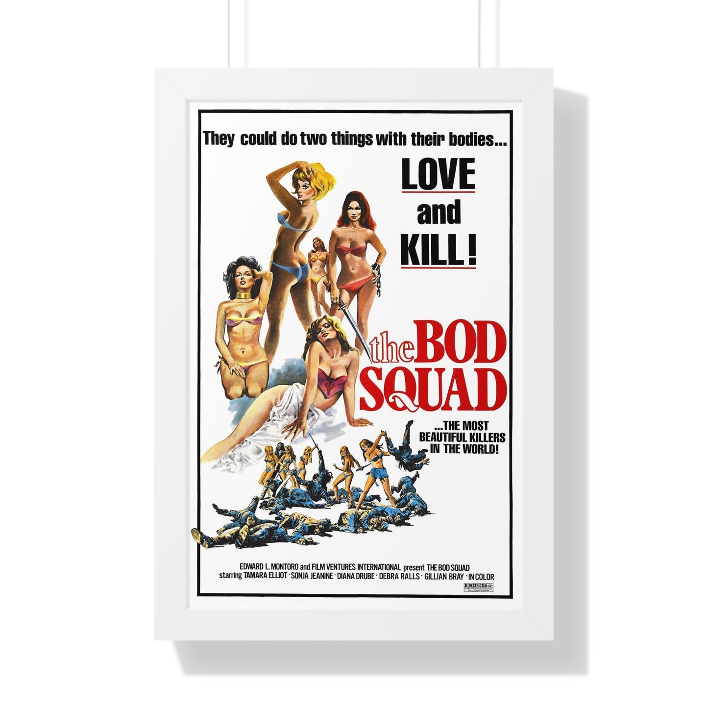 THE BOD SQUAD (VIRGINS OF THE SEVEN SEAS) 1974 - Framed Movie Poster-16″ x 24″-The Sticker Space