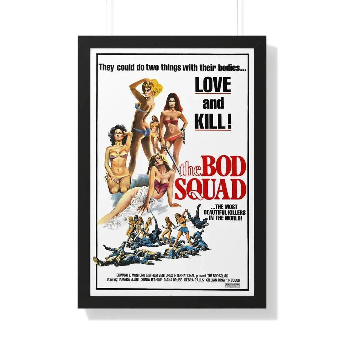 THE BOD SQUAD (VIRGINS OF THE SEVEN SEAS) 1974 - Framed Movie Poster 20" x 30" Black - The Sticker Space