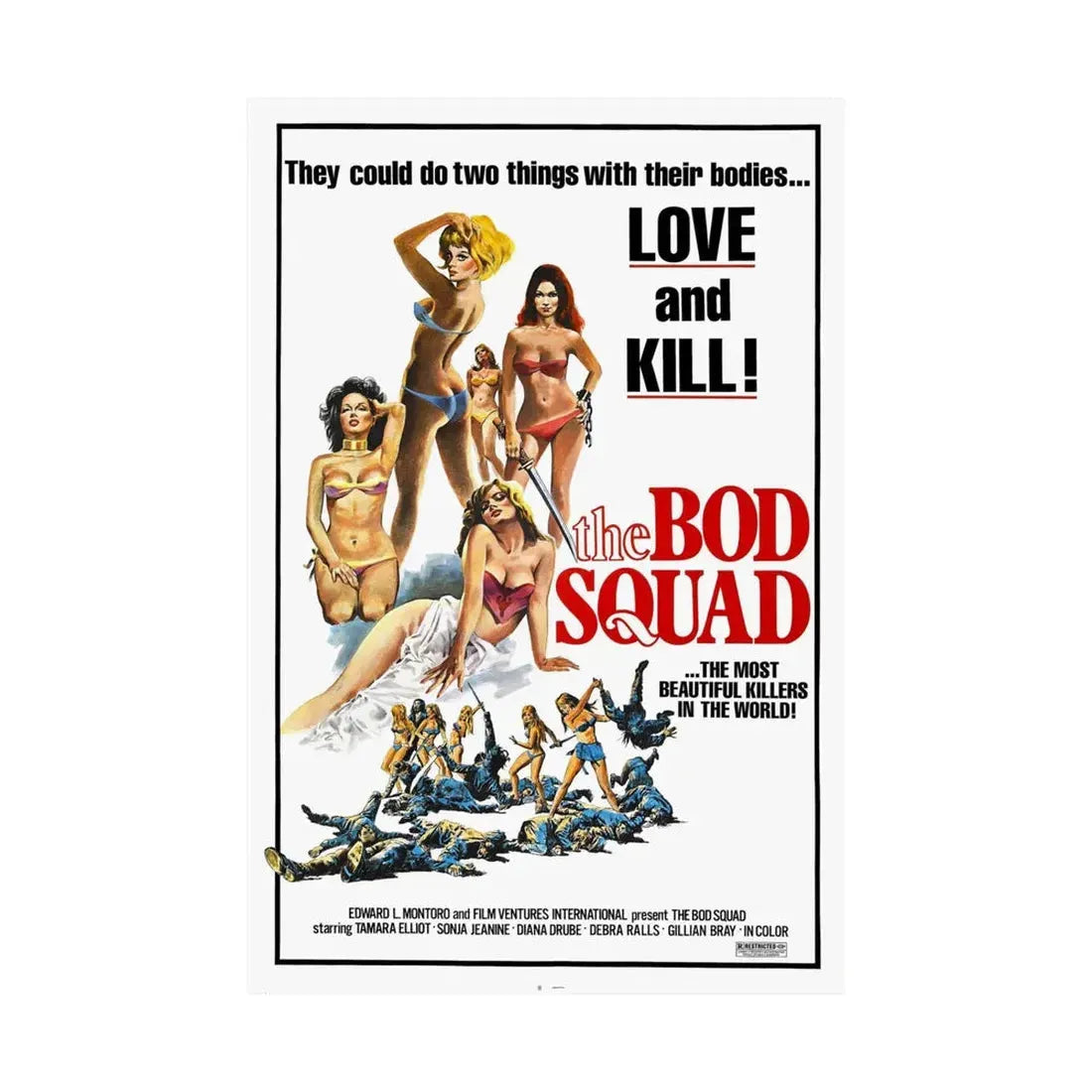 THE BOD SQUAD (VIRGINS OF THE SEVEN SEAS) 1974 - Paper Movie Poster - The Sticker Space