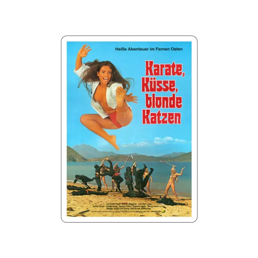 THE BOD SQUAD (VIRGINS OF THE SEVEN SEAS) GERMAN 1974 Movie Poster STICKER Vinyl Die-Cut Decal 2 Inch - The Sticker Space