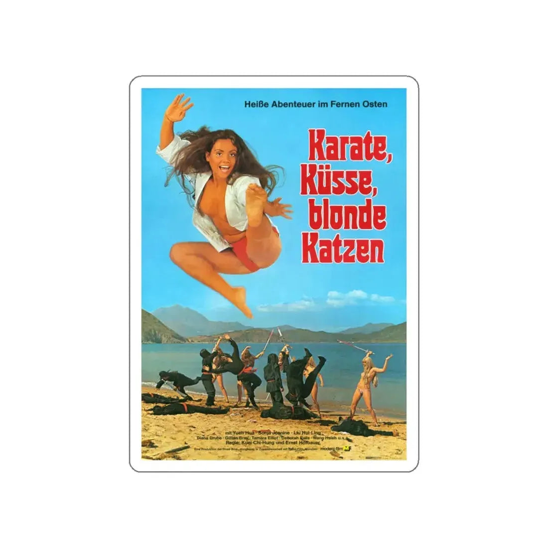 THE BOD SQUAD (VIRGINS OF THE SEVEN SEAS) GERMAN 1974 Movie Poster STICKER Vinyl Die-Cut Decal 4 Inch - The Sticker Space