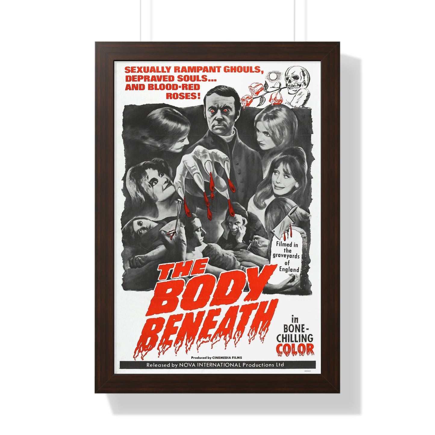 THE BODY BENEATH 1970 - Framed Movie Poster-16″ x 24″-The Sticker Space