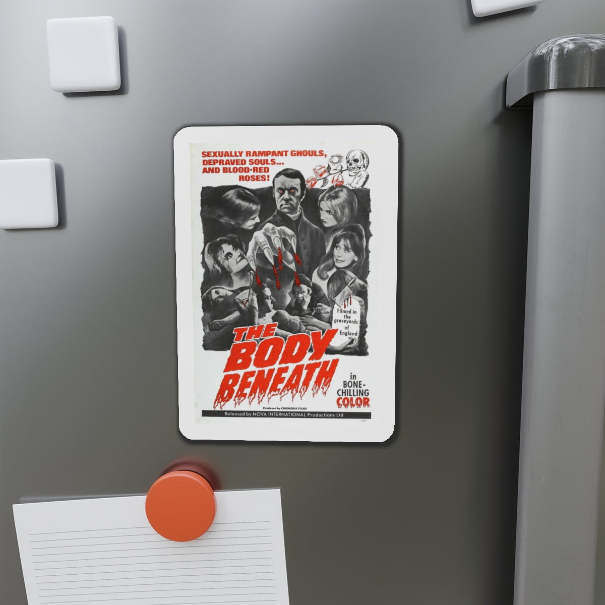 THE BODY BENEATH 1970 Movie Poster - Refrigerator Magnet-The Sticker Space