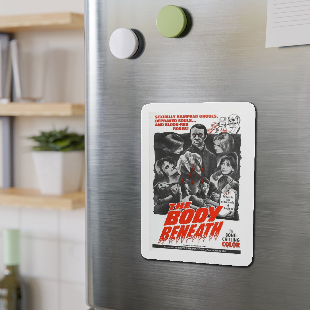 THE BODY BENEATH 1970 Movie Poster - Refrigerator Magnet-The Sticker Space