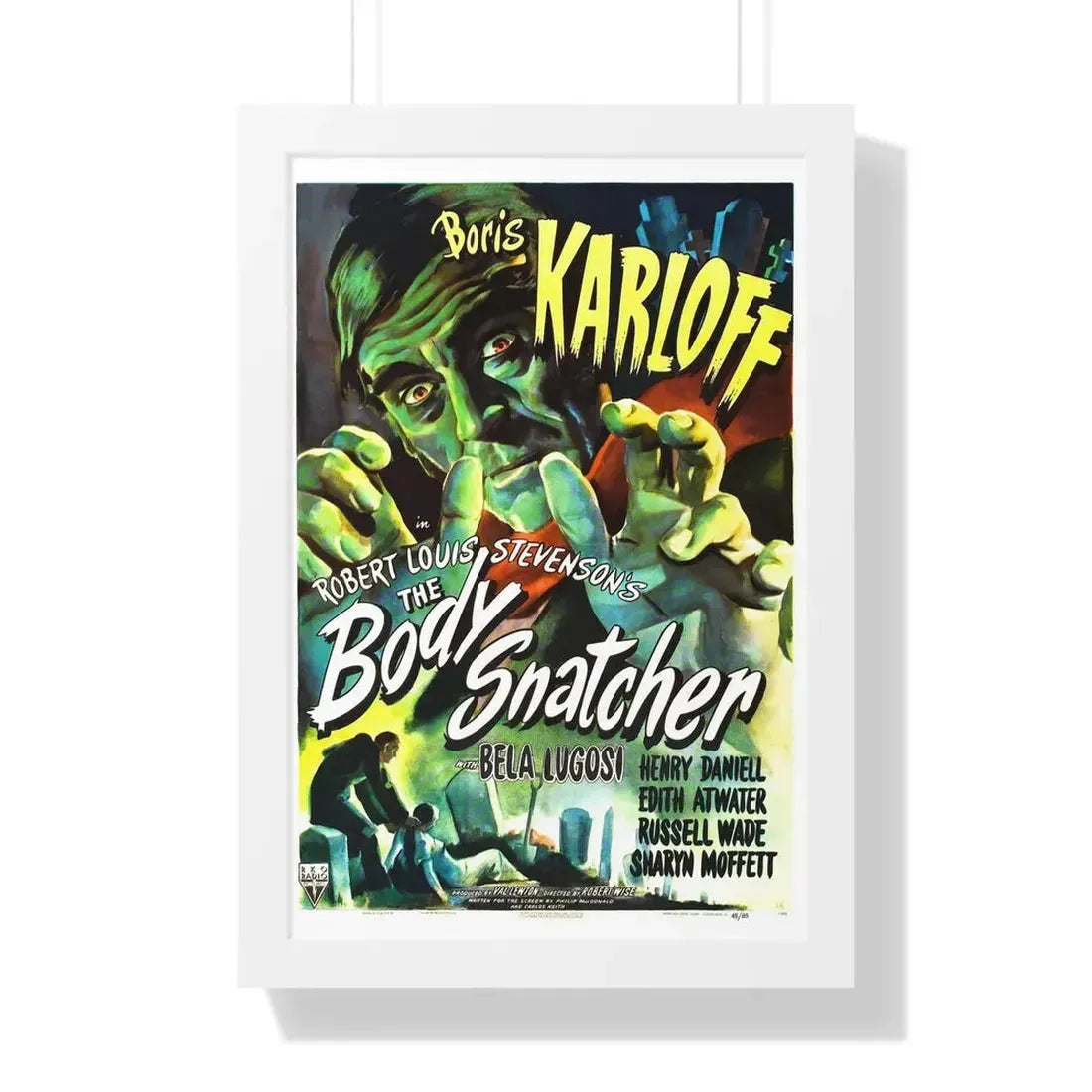 THE BODY SNATCHER 1945 - Framed Movie Poster 16″ x 24″ White - The Sticker Space