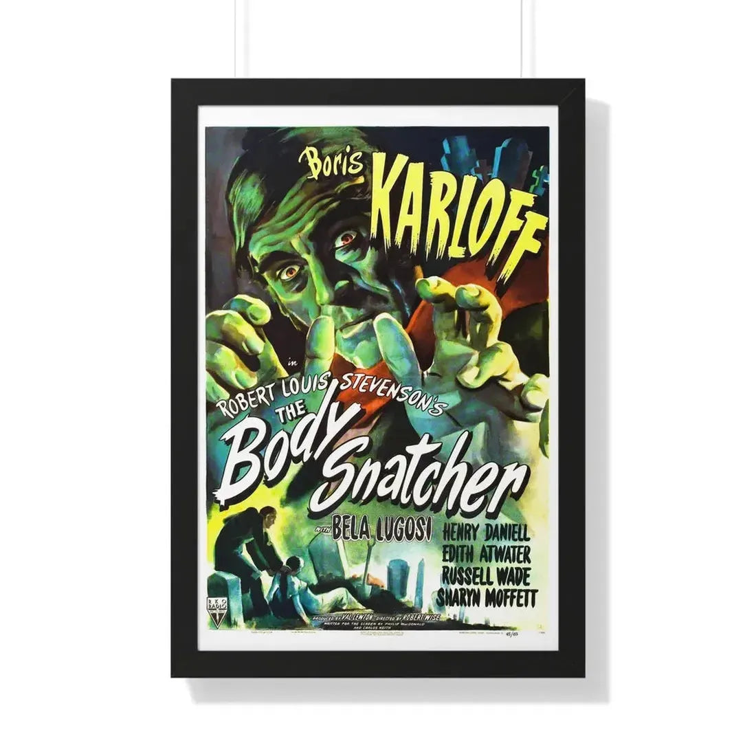 THE BODY SNATCHER 1945 - Framed Movie Poster 20" x 30" Black - The Sticker Space