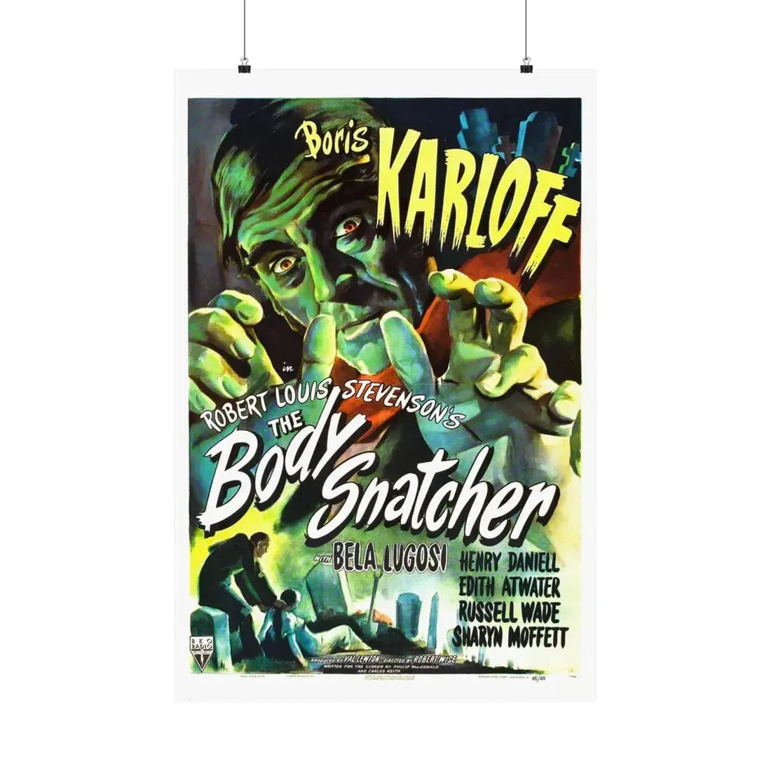 THE BODY SNATCHER 1945 - Paper Movie Poster 24″ x 36″ Matte - The Sticker Space