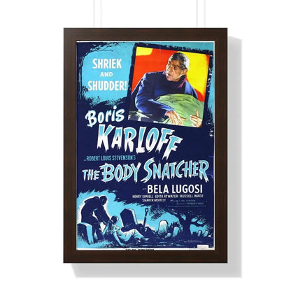 THE BODY SNATCHER (2) 1945 - Framed Movie Poster 16″ x 24″ Walnut - The Sticker Space
