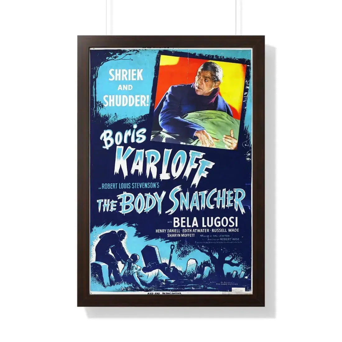 THE BODY SNATCHER (2) 1945 - Framed Movie Poster 20" x 30" Walnut - The Sticker Space