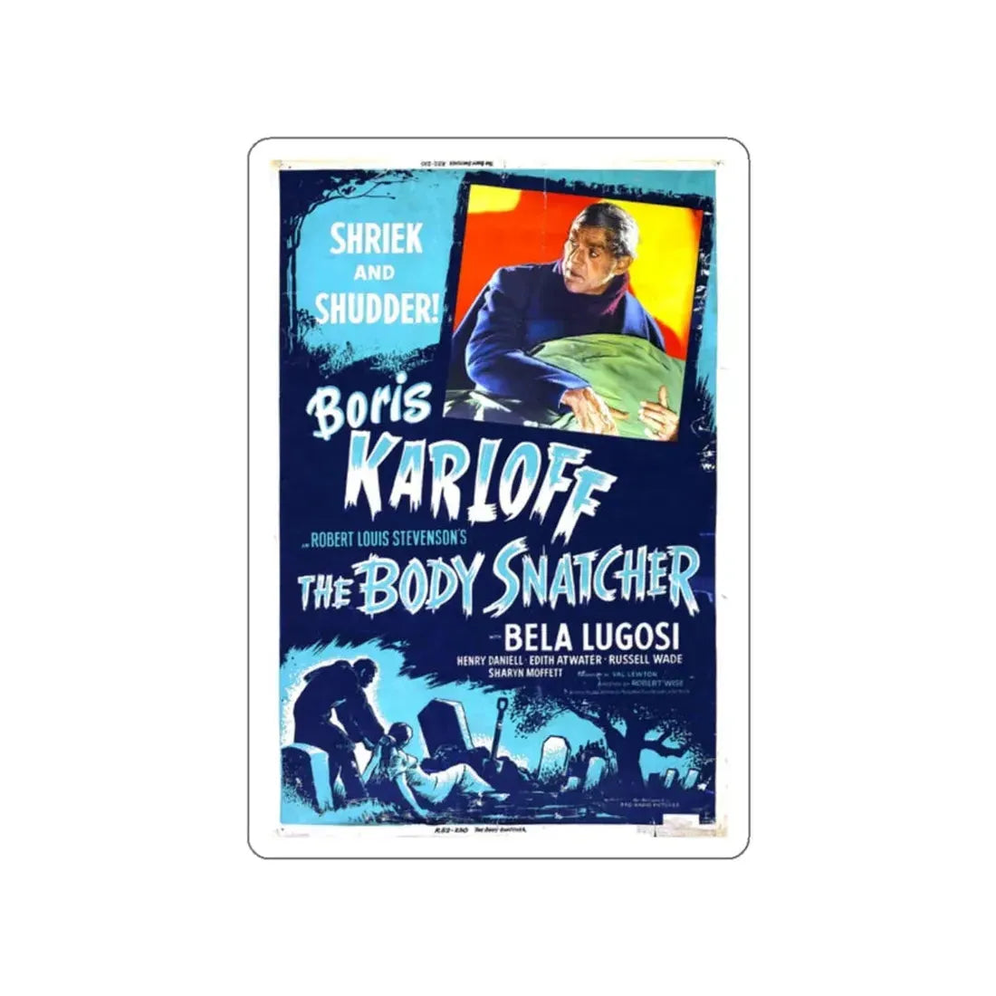 THE BODY SNATCHER (2) 1945 Movie Poster STICKER Vinyl Die-Cut Decal 2 Inch - The Sticker Space