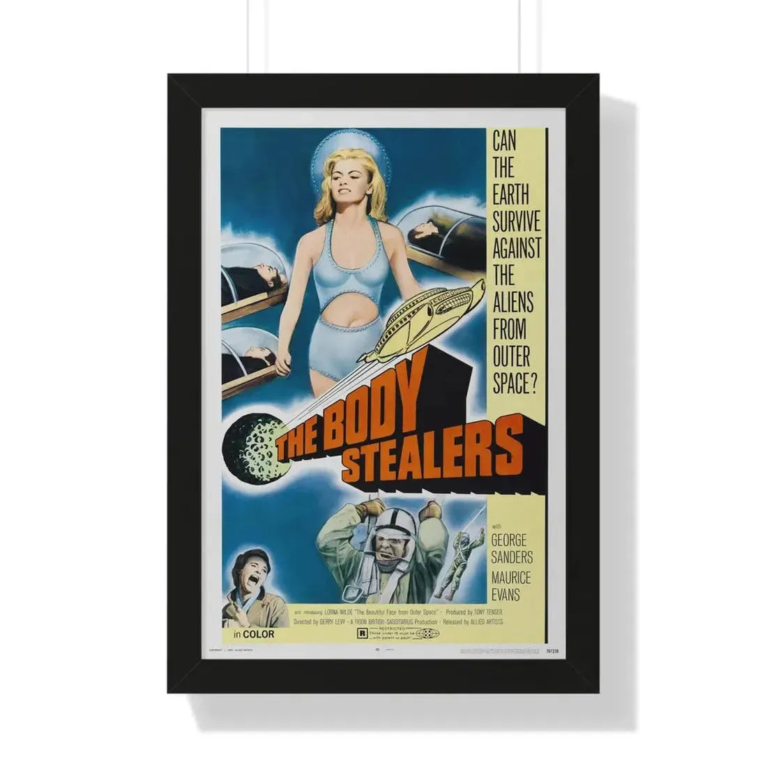 THE BODY STEALERS 1969 - Framed Movie Poster 16″ x 24″ Black - The Sticker Space
