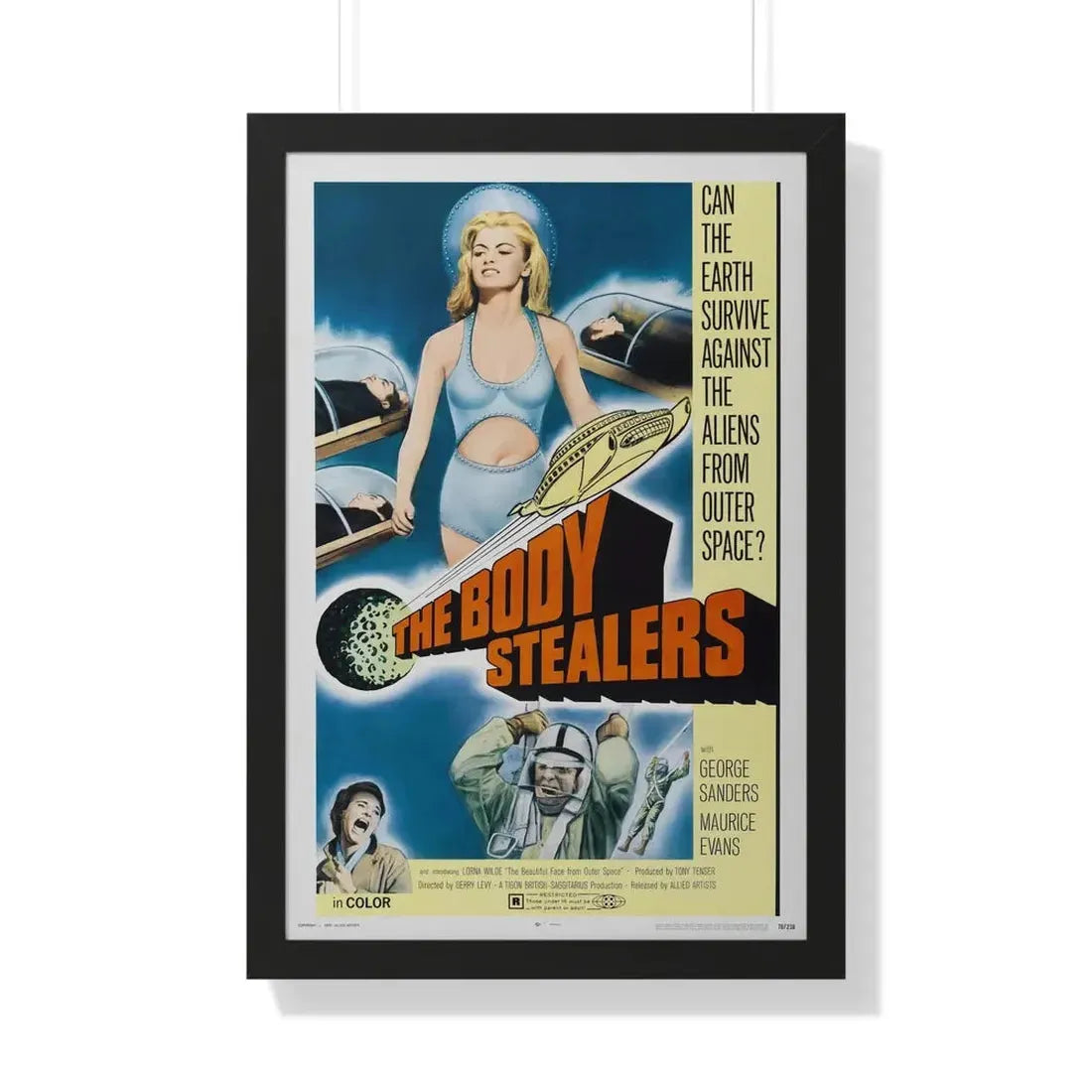 THE BODY STEALERS 1969 - Framed Movie Poster 20" x 30" Black - The Sticker Space