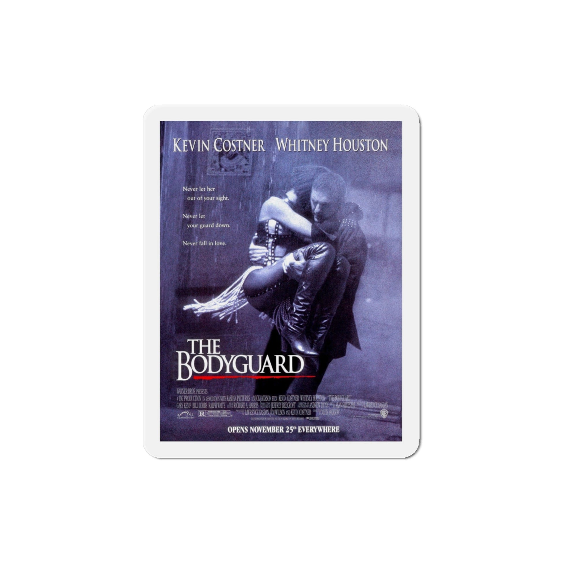 The Bodyguard 1992 Movie Poster Die-Cut Magnet-3" x 3"-The Sticker Space