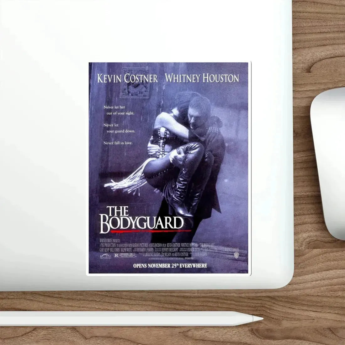 The Bodyguard 1992 Movie Poster STICKER Vinyl Die-Cut Decal - The Sticker Space