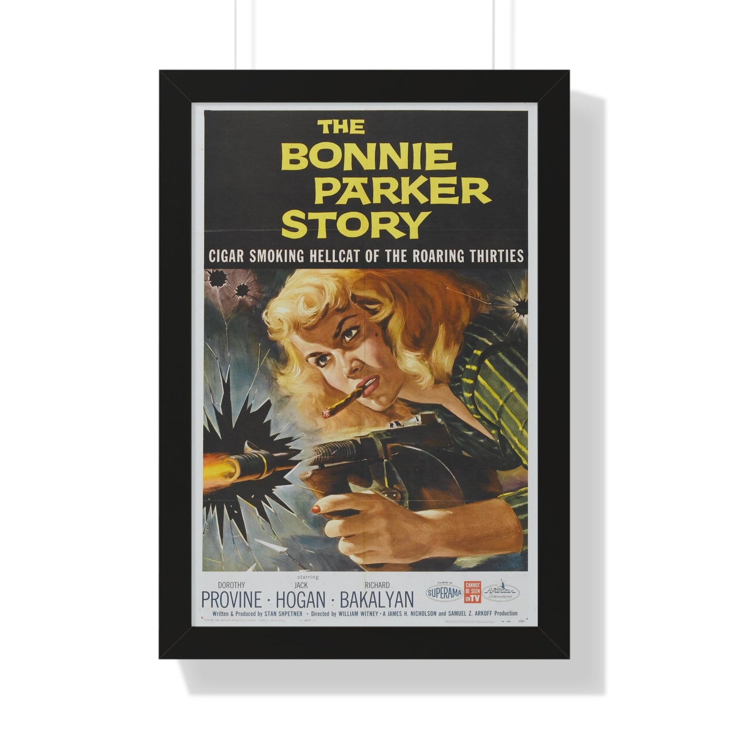 THE BONNIE PARKER STORY 1958 - Framed Movie Poster-16″ x 24″-The Sticker Space