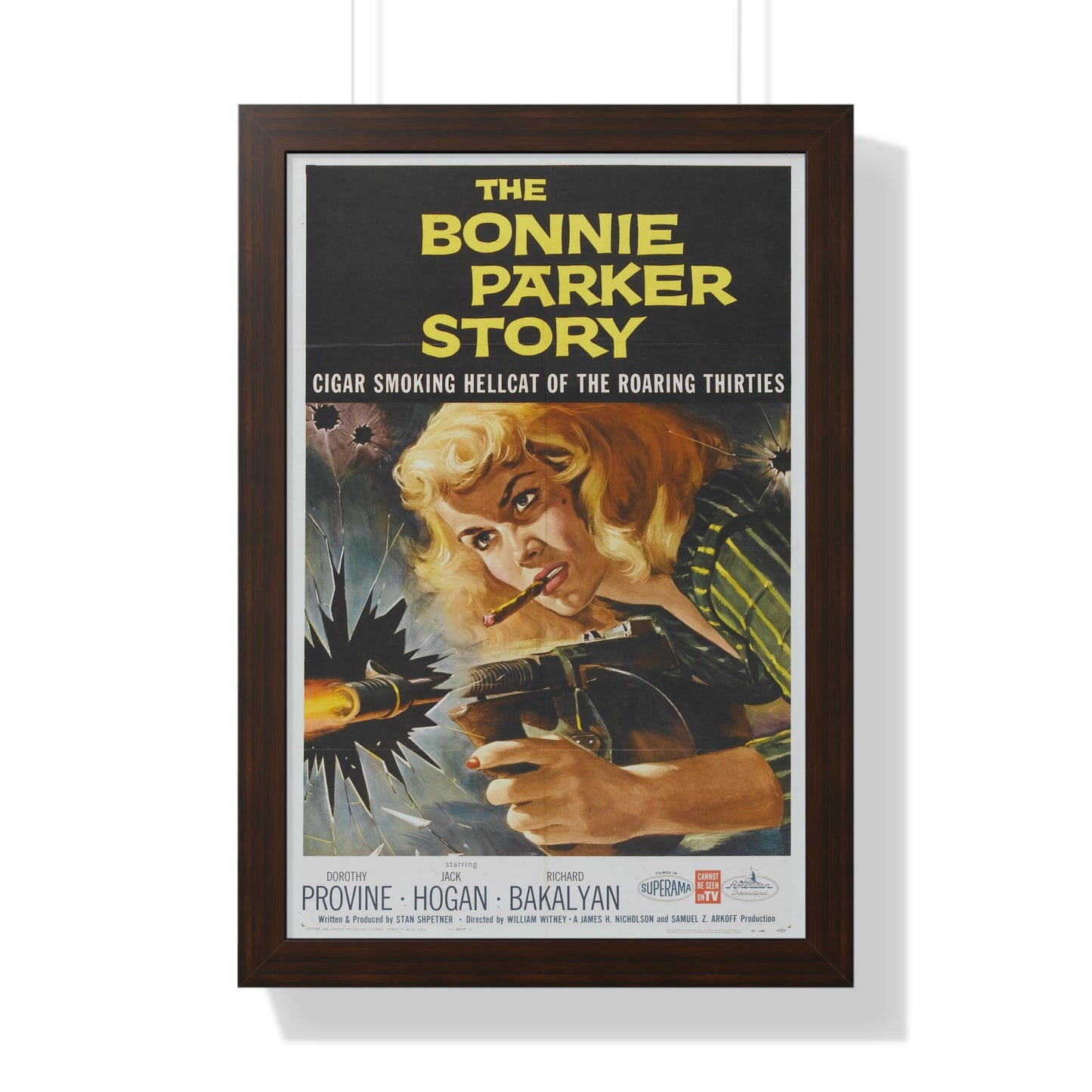 THE BONNIE PARKER STORY 1958 - Framed Movie Poster-16″ x 24″-The Sticker Space