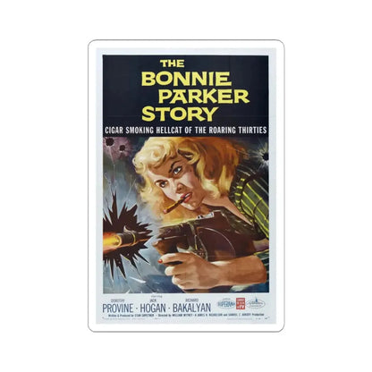 The Bonnie Parker Story 1958 Movie Poster - STICKER Vinyl Kiss-Cut Decal 6 Inch White - The Sticker Space